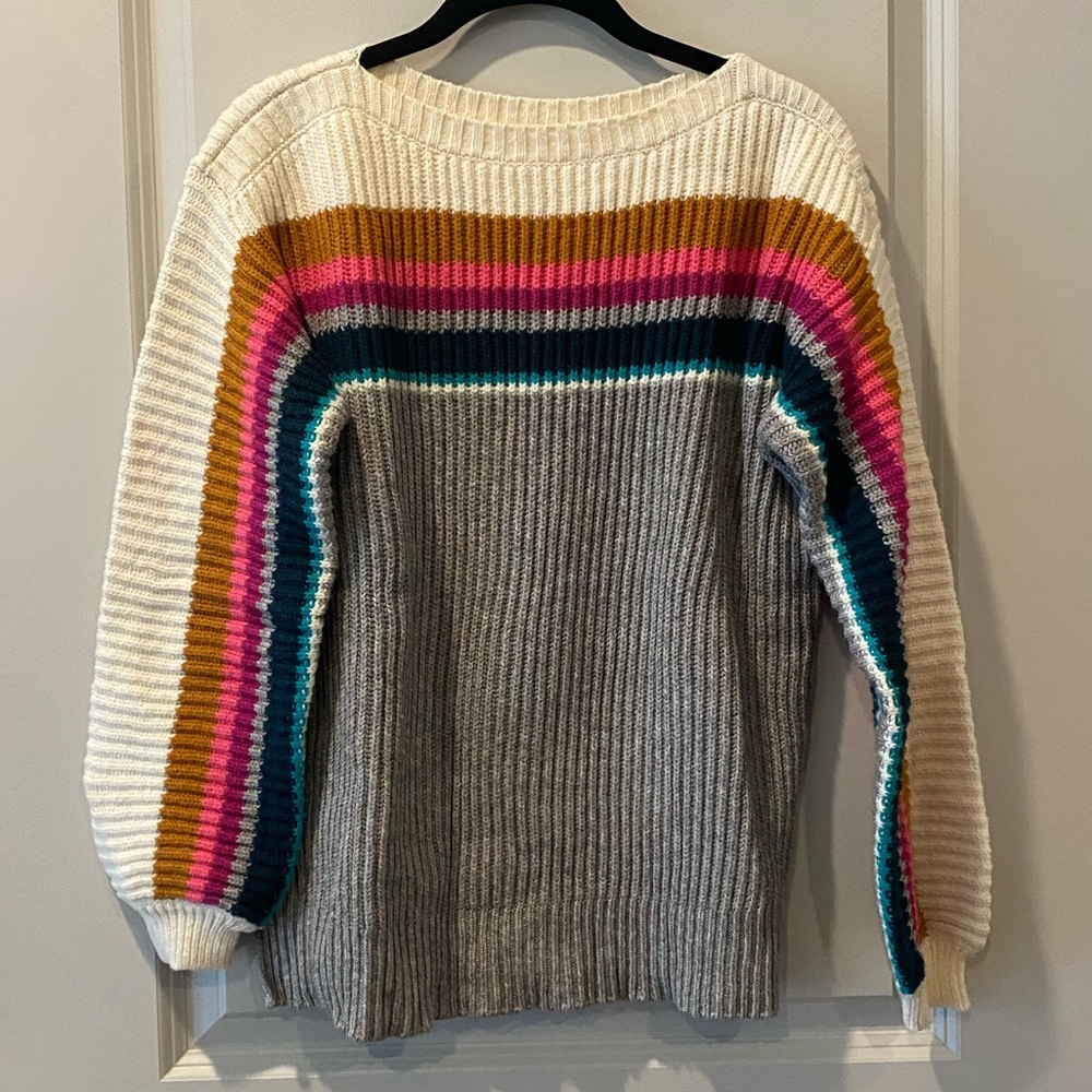 Anthropologie Colorful Striped Sweater